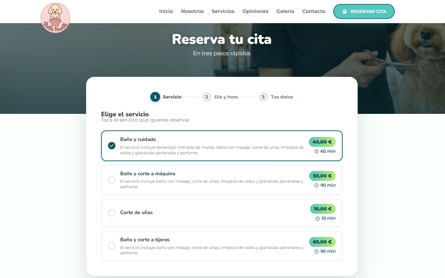 Reservas online, 24 horas